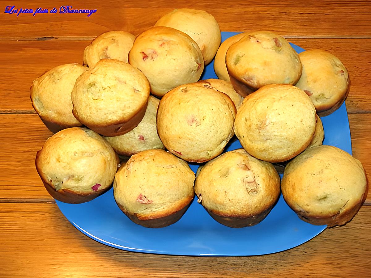 recette Muffins à la rhubarbe