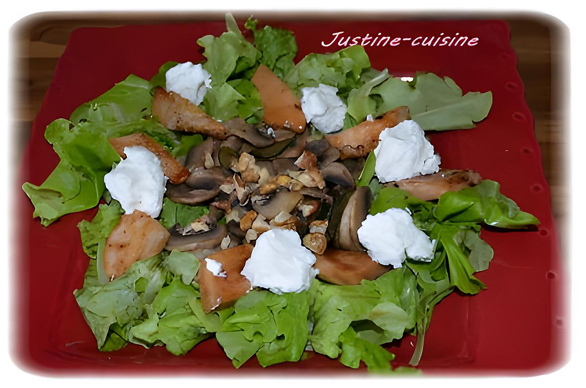 recette Salade de Poulet et légumes en chaud/froid