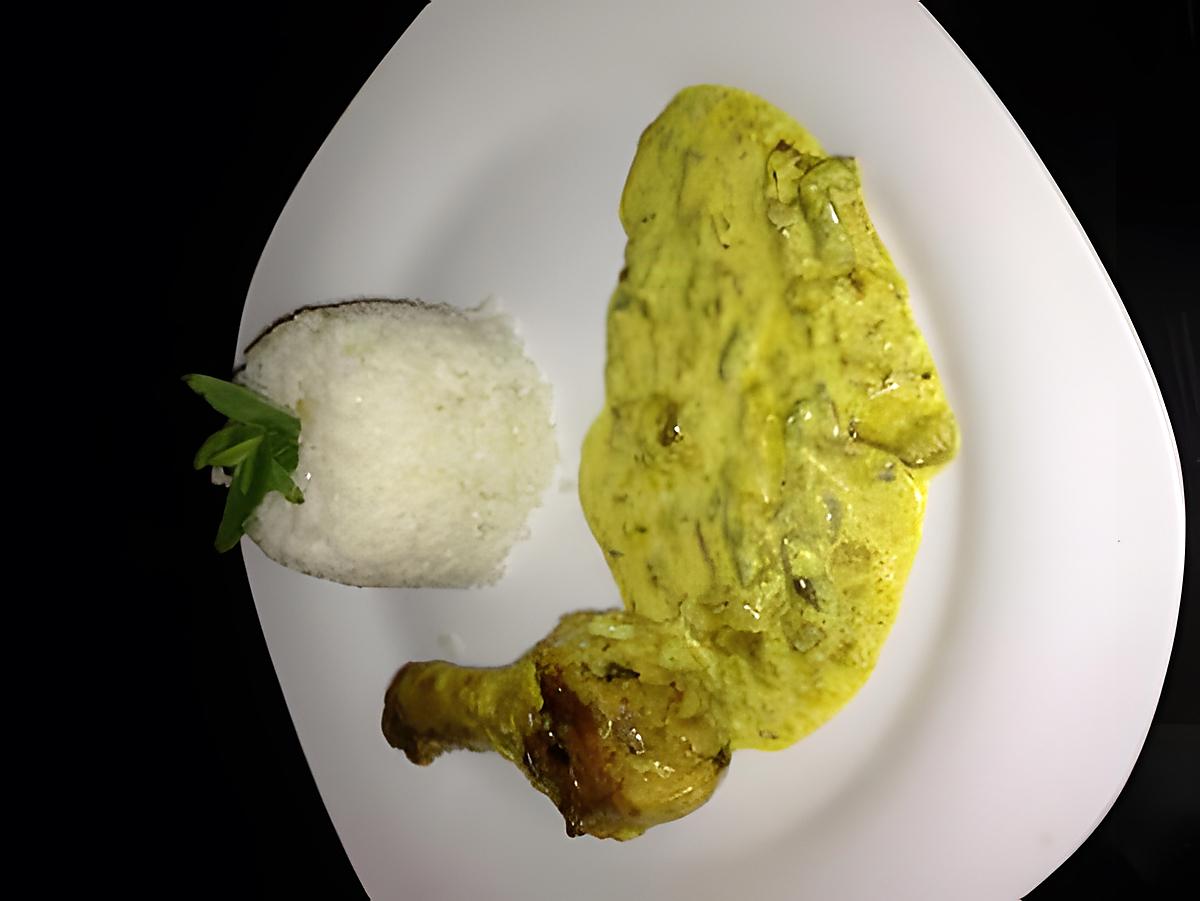 recette Poulet au curry avec de riz