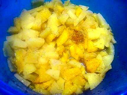 recette compote de brugnons, pommes, épice badiane moulue.