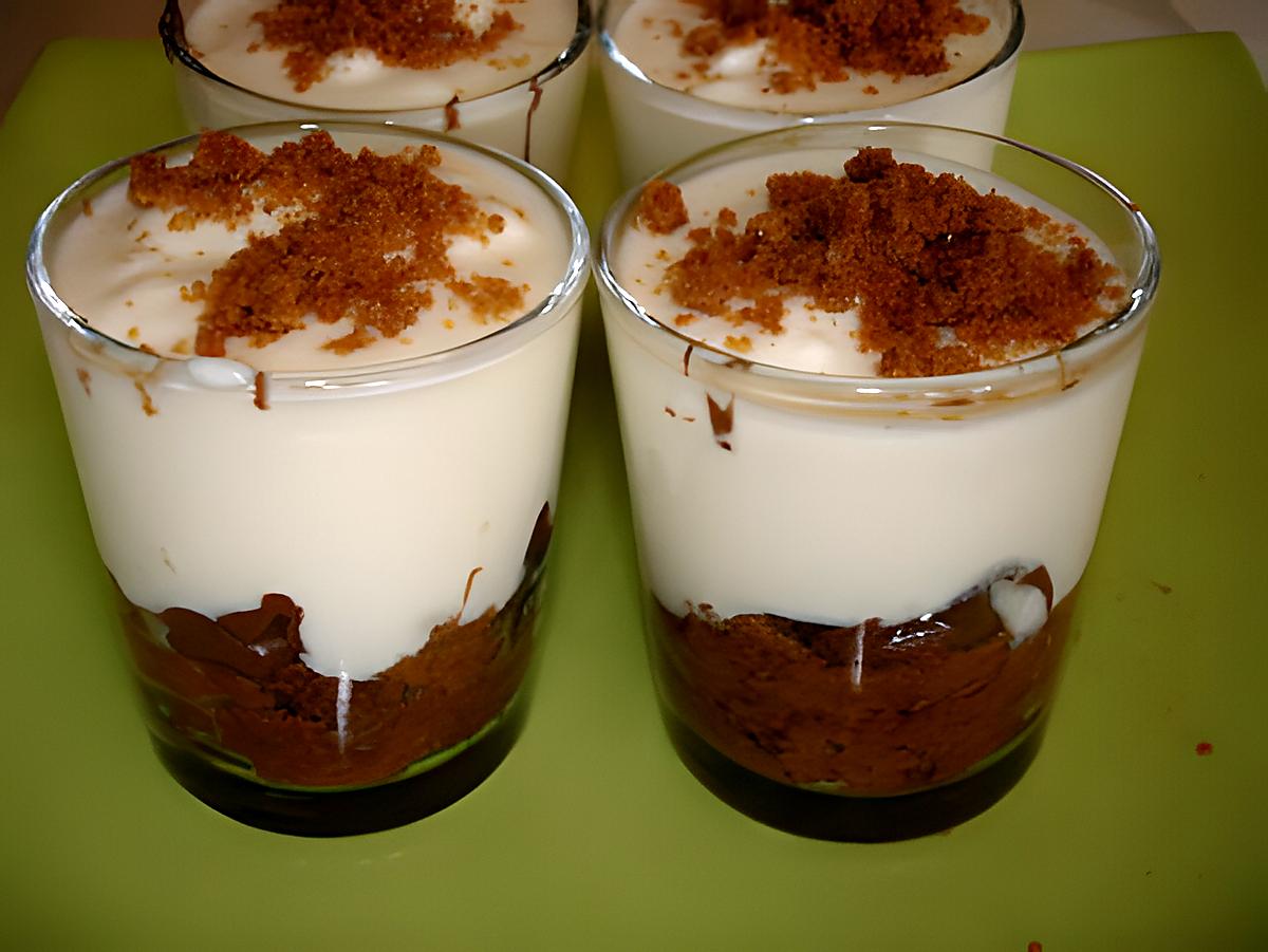 recette verrine de fromage blanc -spéculoos au café