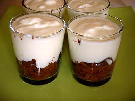 recette verrine de fromage blanc -spéculoos au café