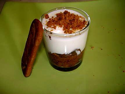 recette verrine de fromage blanc -spéculoos au café