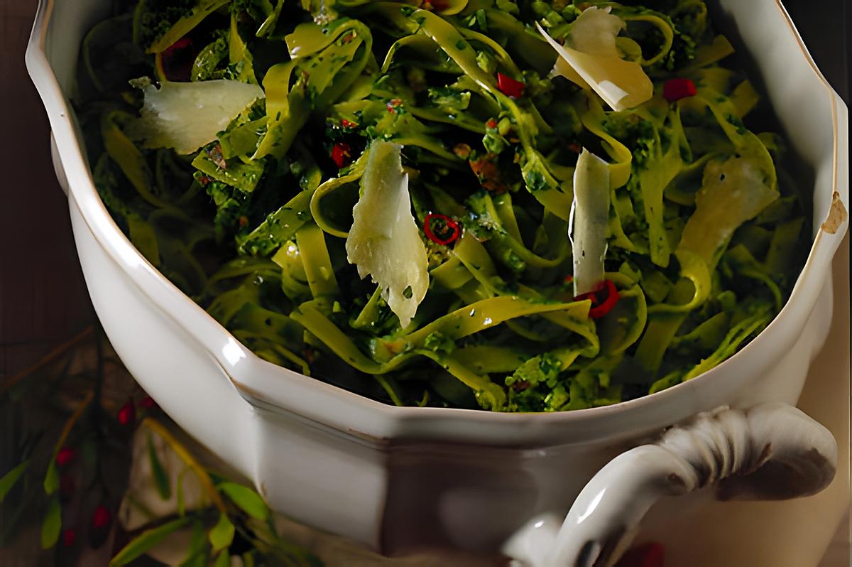 recette tagliatella al pesto di rucola