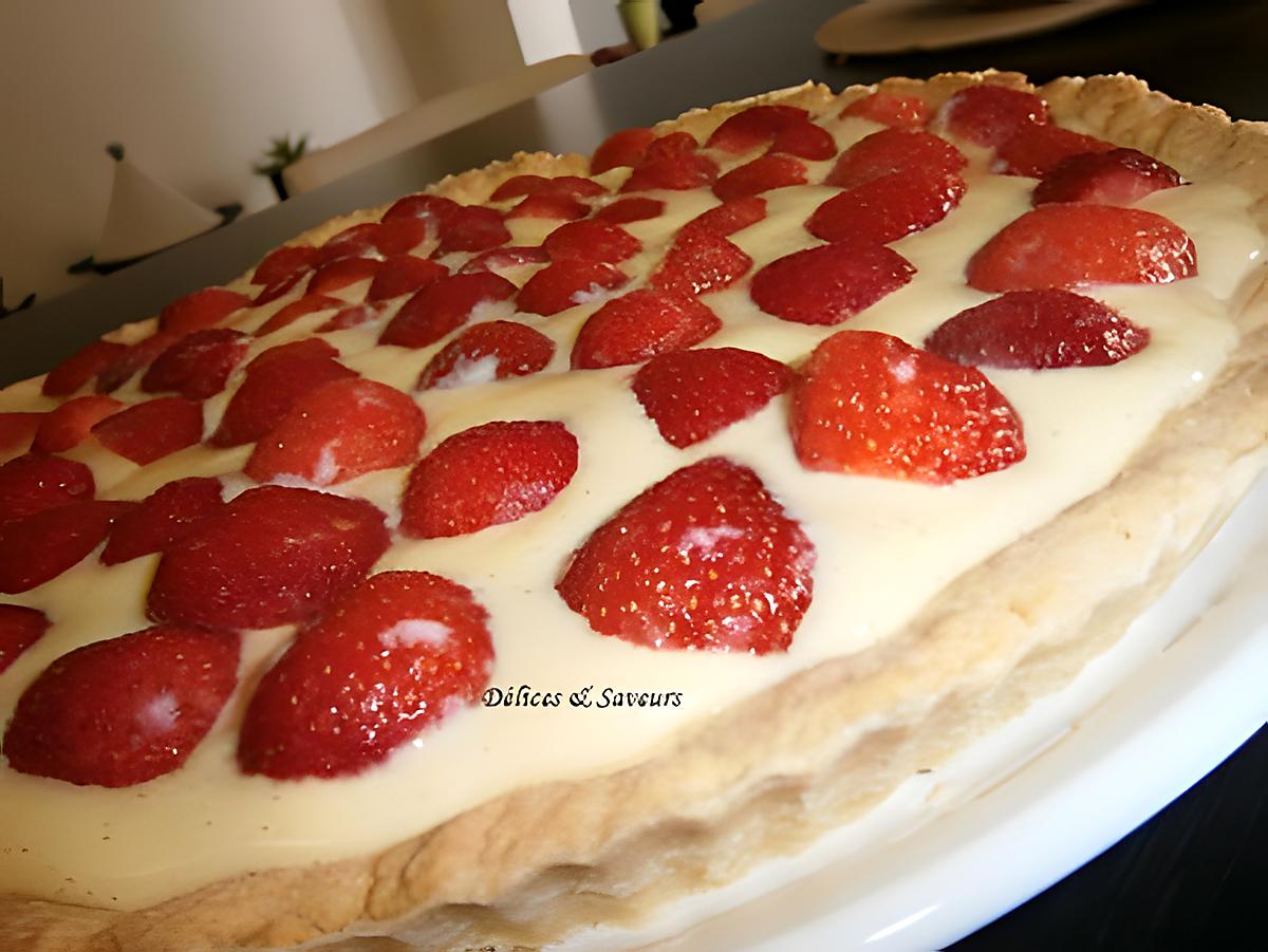 recette Tarte aux fraises et à la crème pâtissière