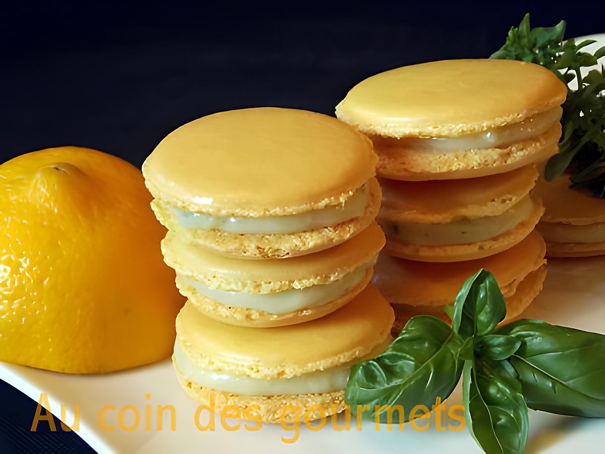 recette Macarons citron basilic