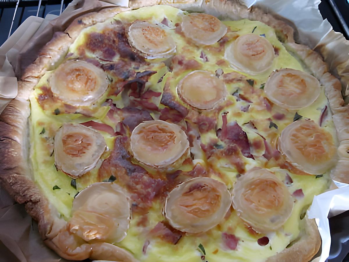 recette tarte au bacon fumé et fromage de chèvre