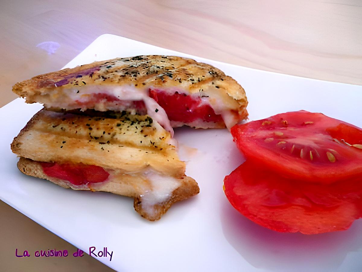 recette Croque tomate mozzarella