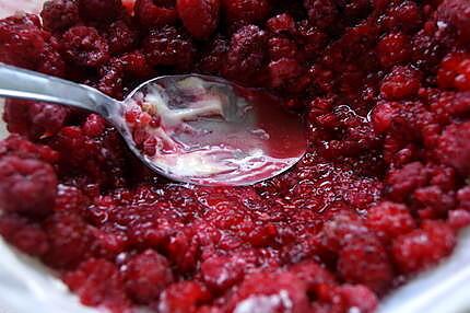 recette Glace à la framboise