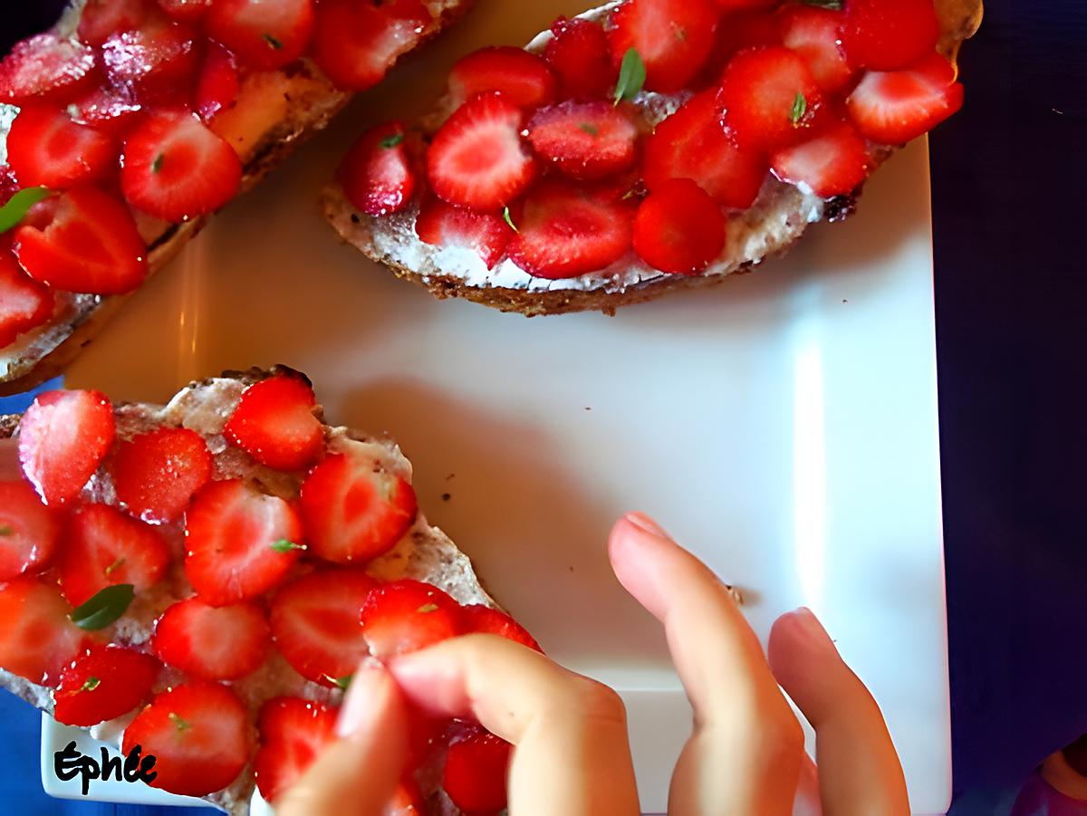 recette Tartine de fraises