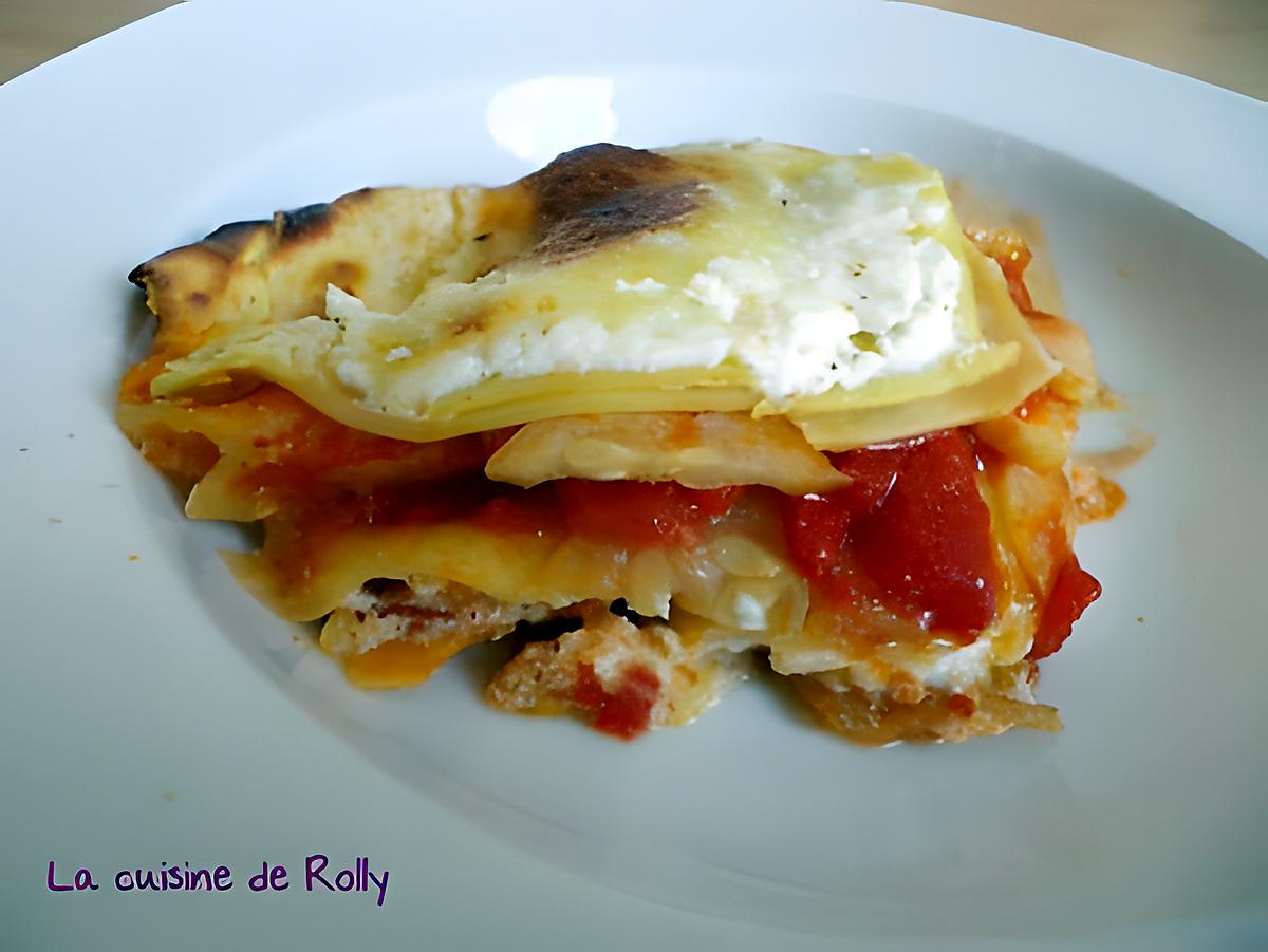 recette Lasagnes tomate, courgette et crème de chèvre