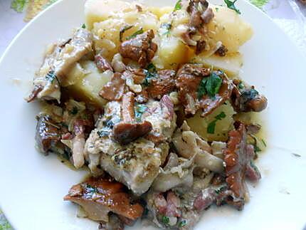 recette BLANQUETTE  DE  LAPIN  AUX  GIROLLES