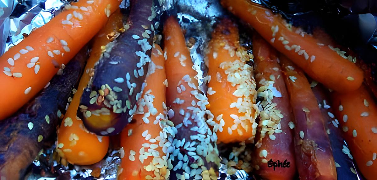 recette Carottes au sésame sur le BBQ