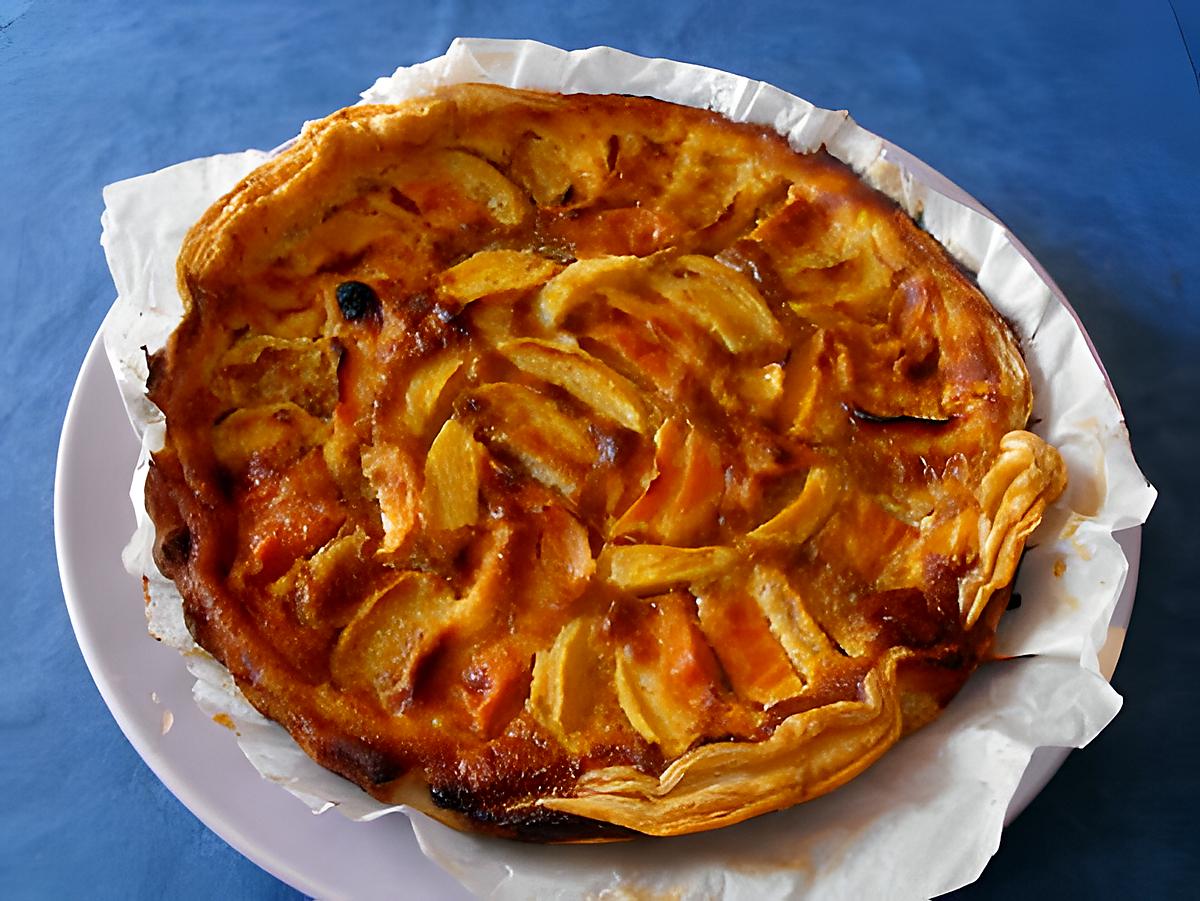 recette TARTE NECTARINE ABRICOT GOUT PAIN D'EPICES