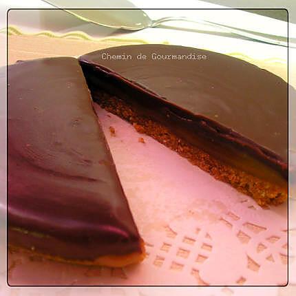 recette Tarte chocolat & caranougat