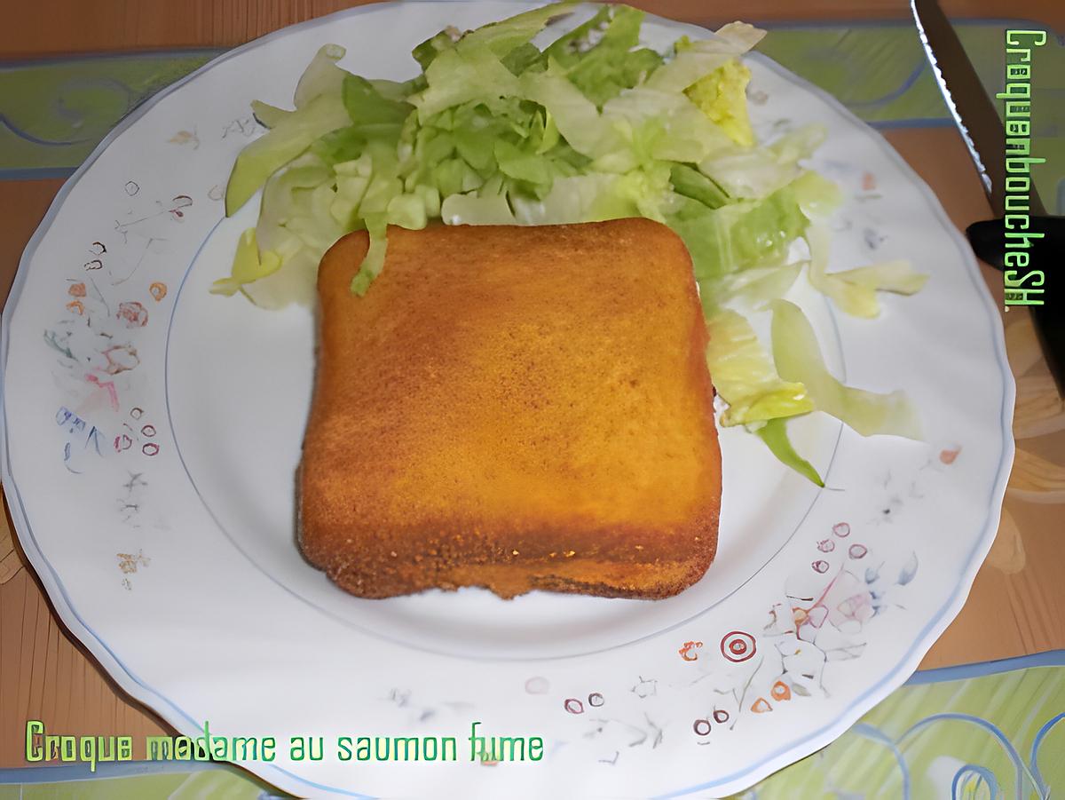 recette Croque madame au saumon fumé