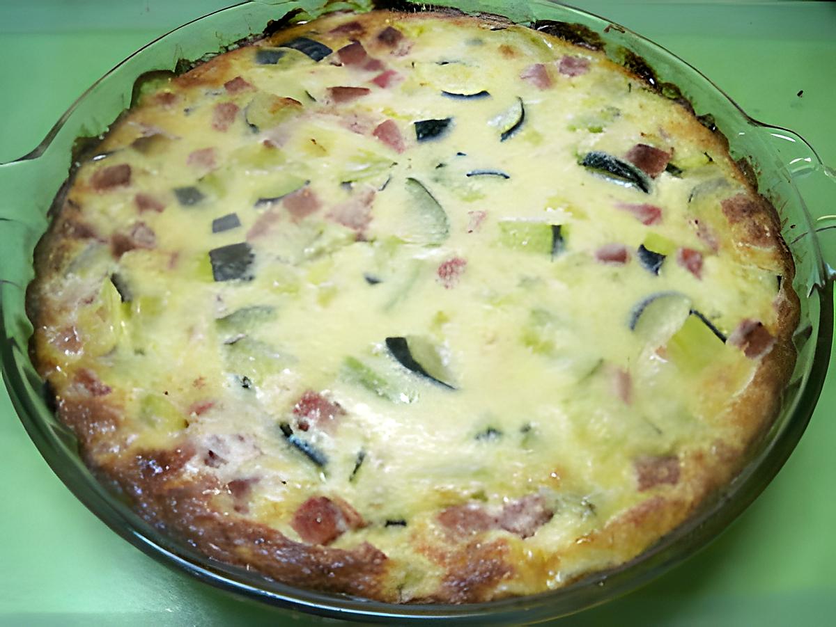 recette Quiche sans pâte aux courgettes. recette  de la tite moi.