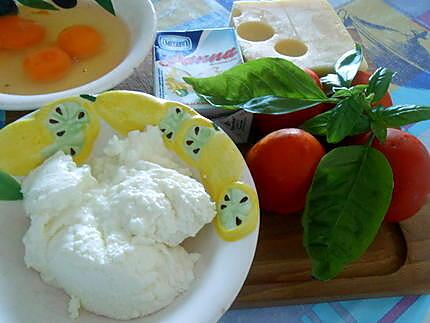 recette CLAFOUTIS  DE  RICOTTA  TOMATES