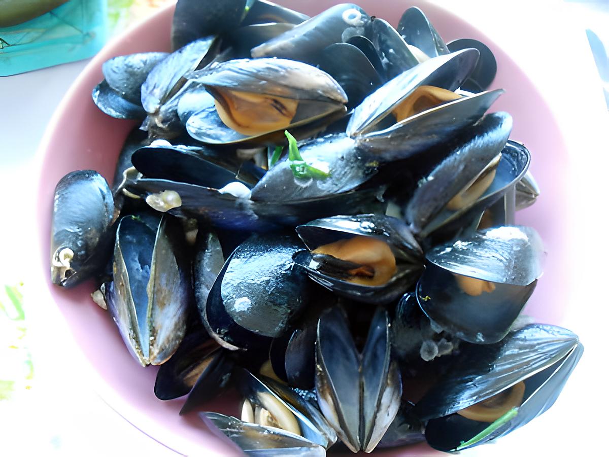 recette MOULES  MARINIERES  AU PASTIS