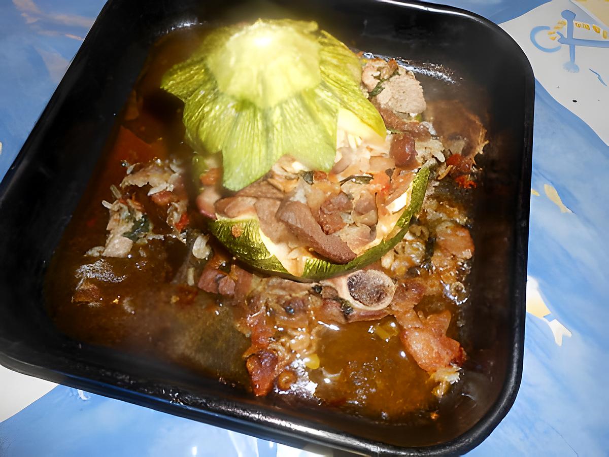 recette Courgette ronde farcie a l agneau