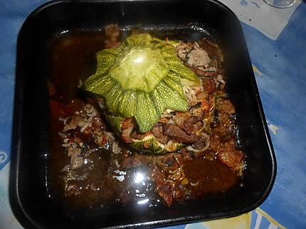 recette Courgette ronde farcie a l agneau