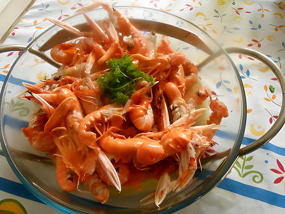 recette Langoustines flambées au whisky