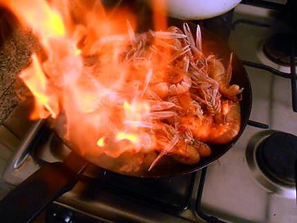 recette Langoustines flambées au whisky