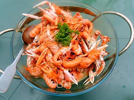 recette Langoustines flambées au whisky