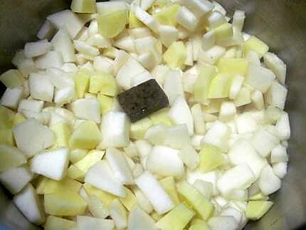 recette Soupe au pâtisson et  pommes de terre.