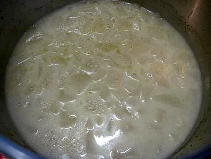 recette Soupe au pâtisson et  pommes de terre.