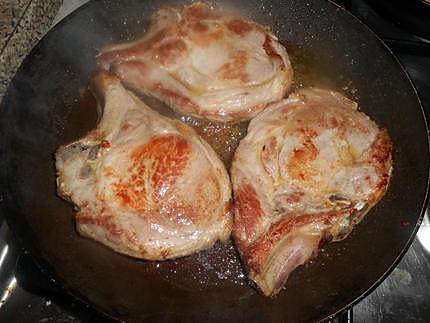 recette Cote de porc concassé de tomates au cidre