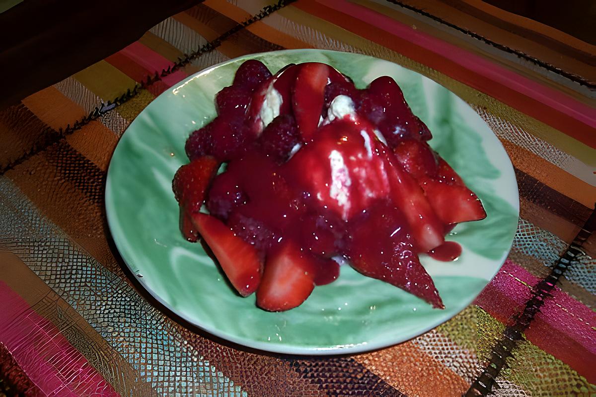 recette Coupe de glace vanille - fruits rouges