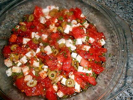 recette Tartare de tomates a la feta