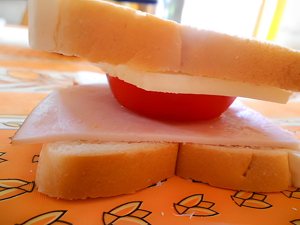 recette Croques monsieur tomate/fromage à raclette