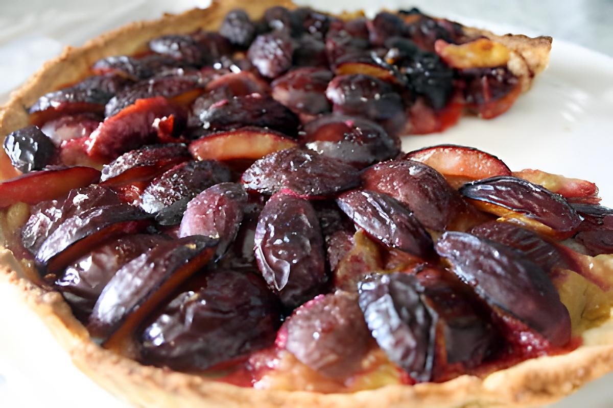 recette Tarte Quetsches / Rhubarbe