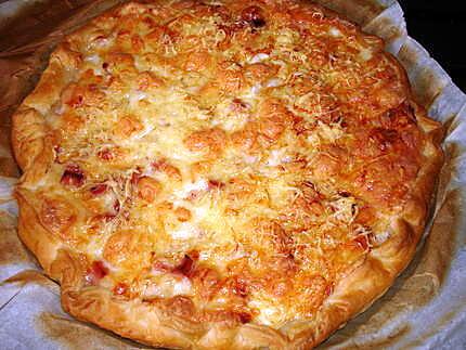 recette Quiche au jambon/bacon et aux 3 fromages