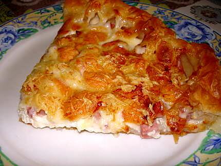 recette Quiche au jambon/bacon et aux 3 fromages