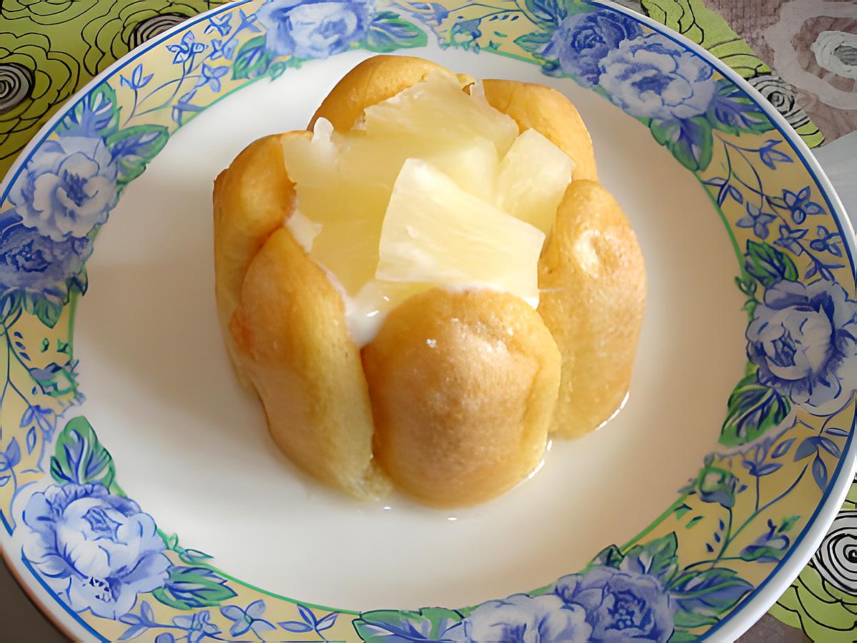 recette Mini charlotte à l'ananas