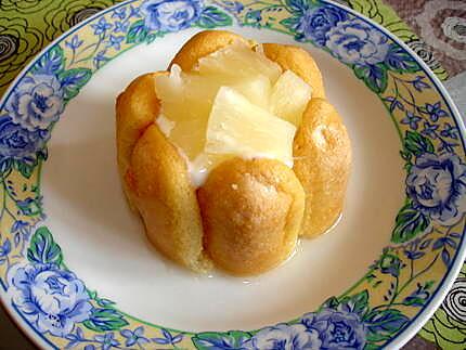 recette Mini charlotte à l'ananas