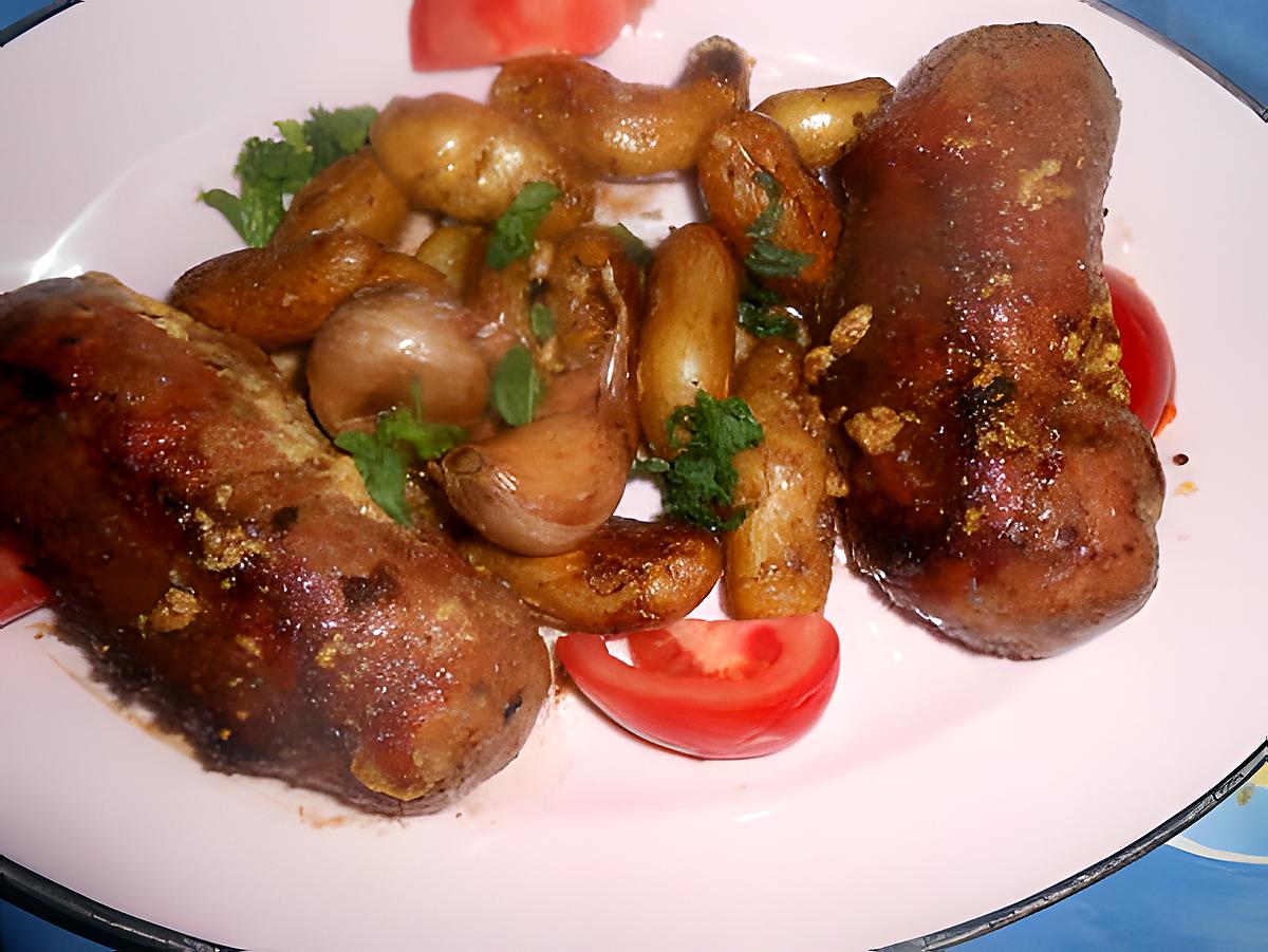 recette Andouillette de troyes rates au thym et a l ail