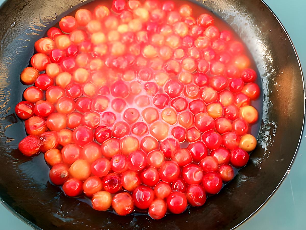 recette Poelée de cerises flambée au kirsh