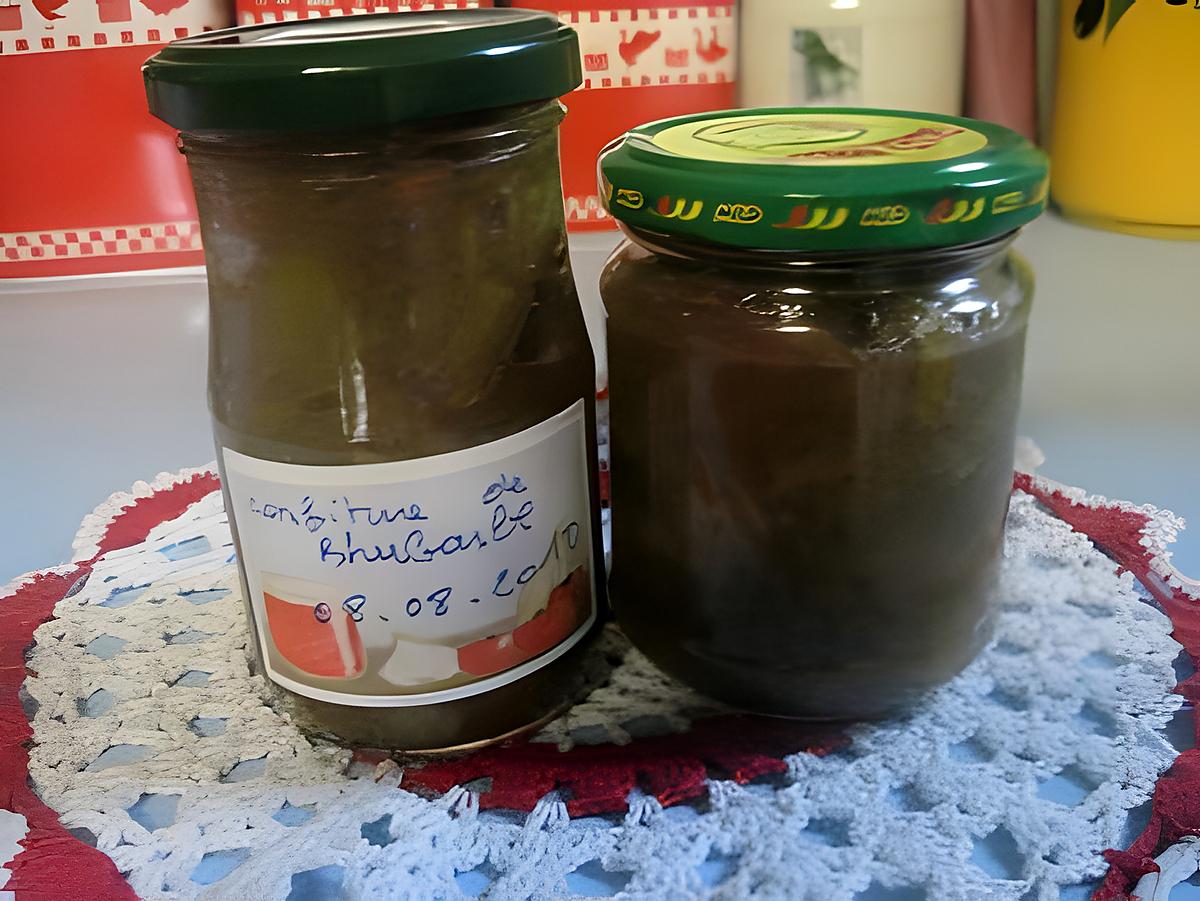 recette confiture de rhubarbe.