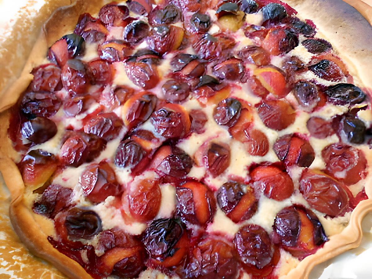 recette Tarte aux prunes crème d'amande