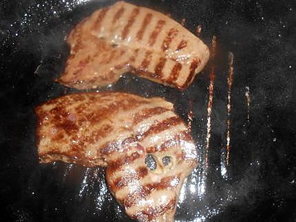 recette Foie de genisse,grillé persillade et parmesan