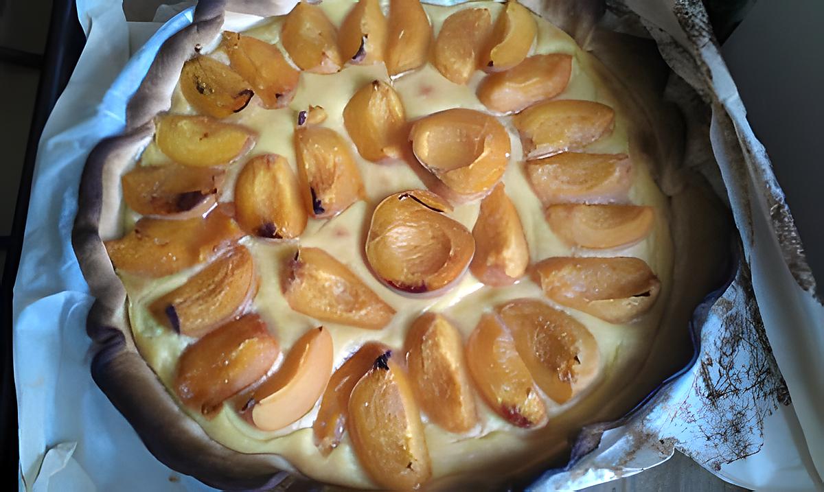 recette tarte crème patissière abricot