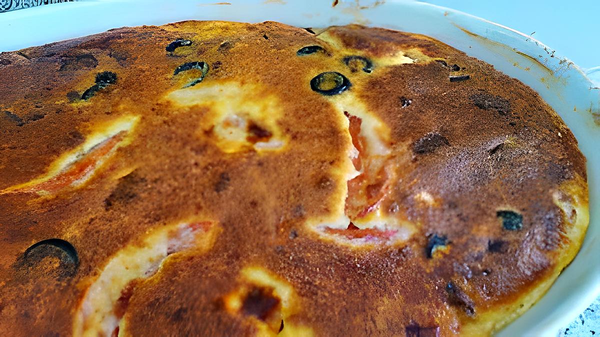 recette ~ Clafoutis aux tomates et olives noires ~