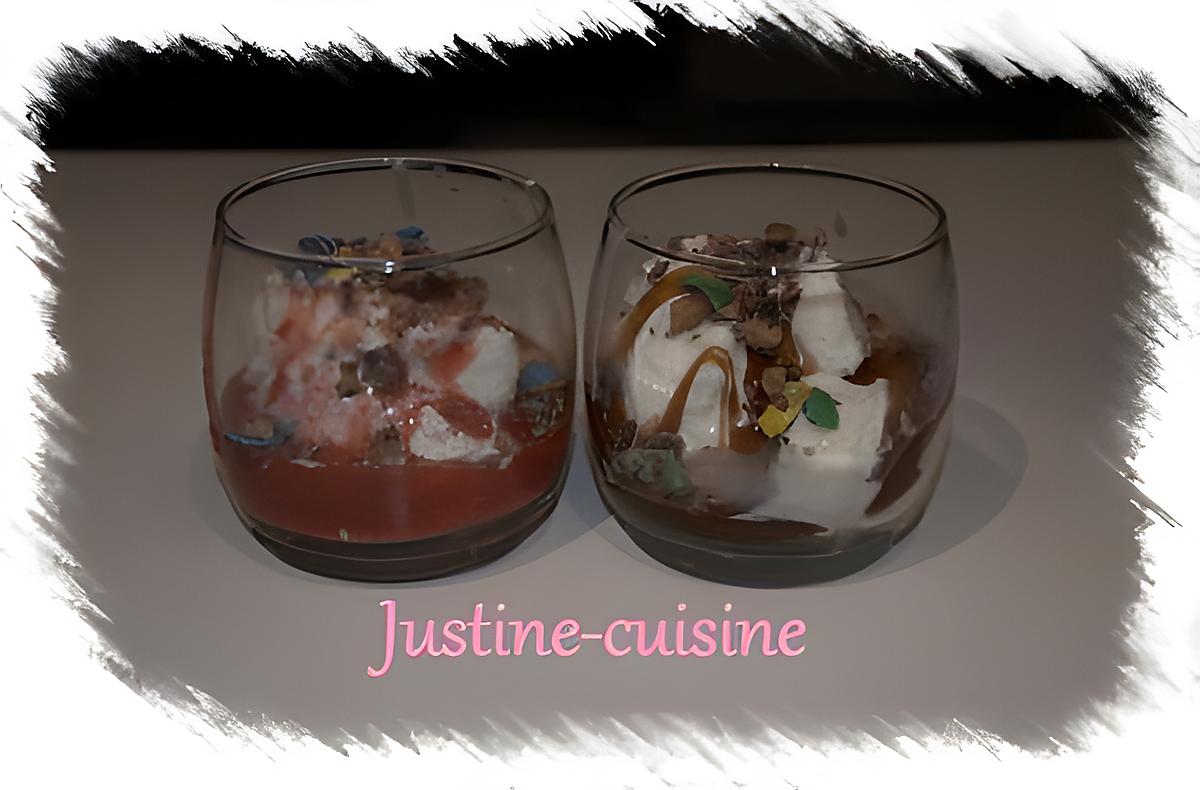 recette Sunday au caramel (ou fraise) au M&M's