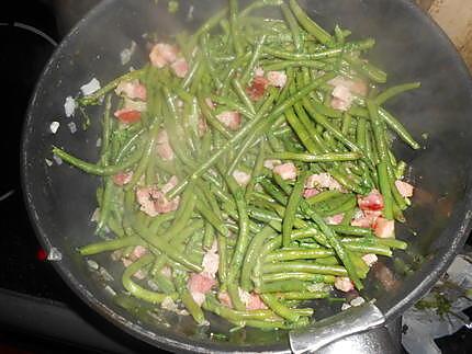 recette Haricots verts au lard