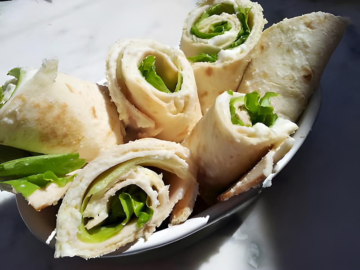 recette Wrap caesar poulet et parmesan