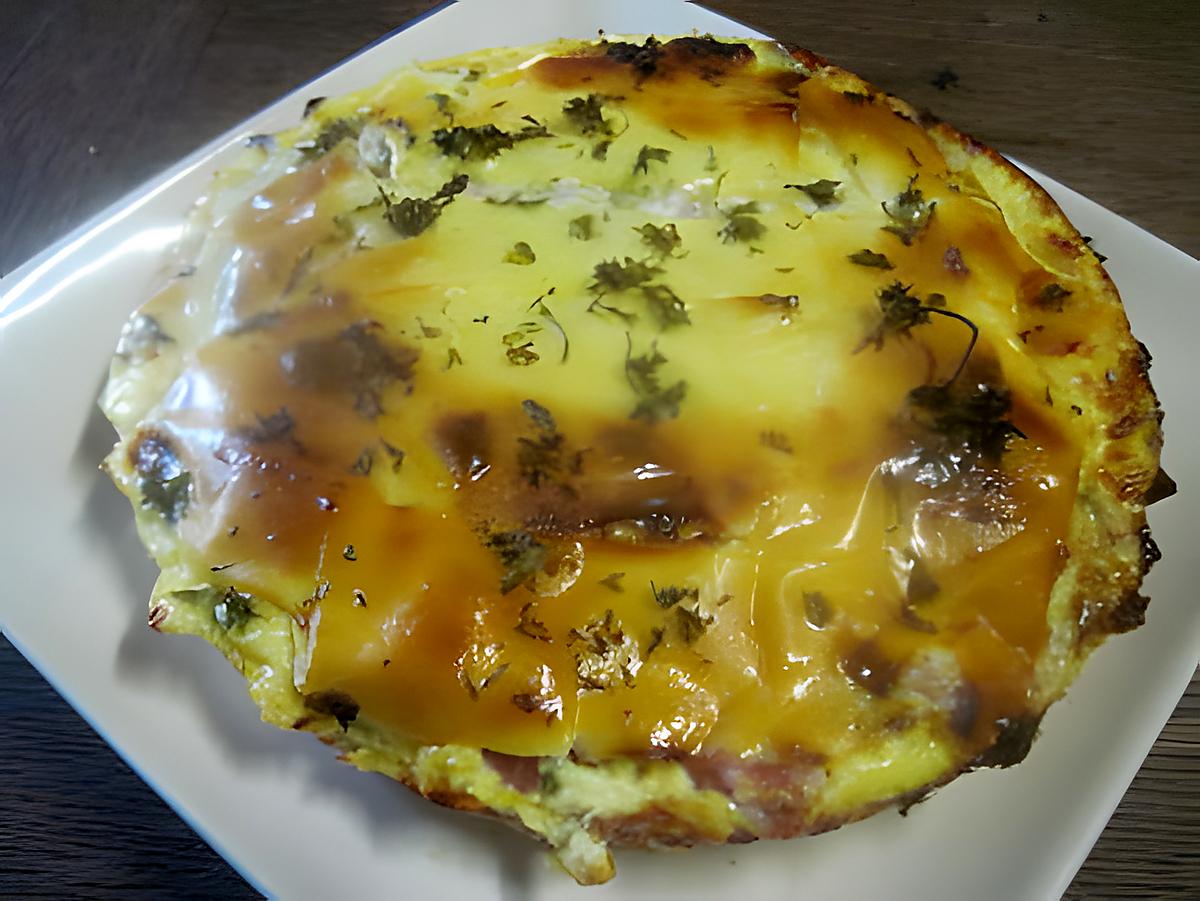 recette Quiche à la brousse de vache et aux  2 jambons.